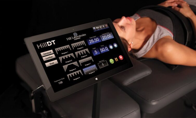 spinal decompression, hilldt model touchscreen