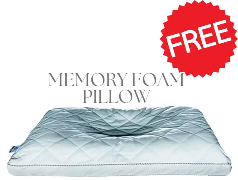 free premium memory foam pillow ($69 value)